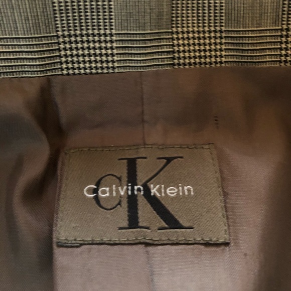 Wool Gabardine Glen Plaid Double Breasted Blazer - Picture 5 of 11